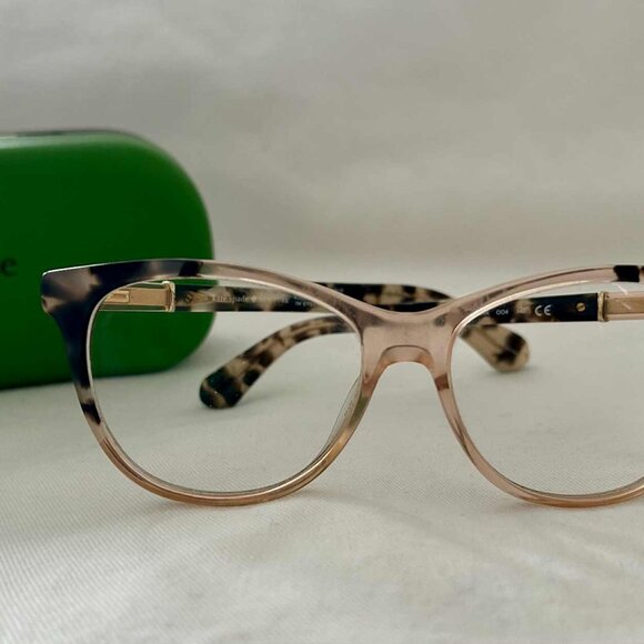 Kate Spade Johanna Blush Tortoise Cat Eye Eyeglass Frames With Case - Picture 1 of 11